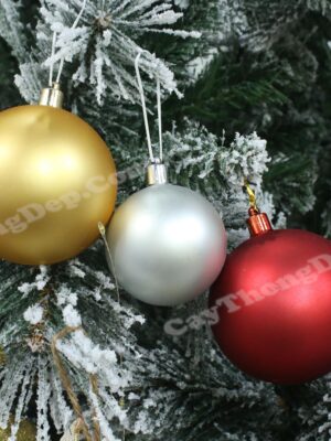 6 Châu mờ trang trí noel <br> Mẫu: Vàng - Đỏ - Bạc