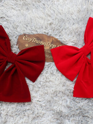 Nơ nhung size lớn trang trí noel 35cm, 50cm, 60cm